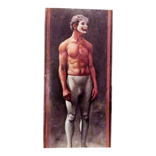 1970s Avant-Garde Figural Print Proof, Theatrical Mime Male Portrait Color Bars For Sale