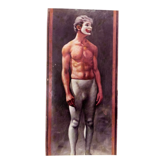 1970s Avant-Garde Figural Print Proof, Theatrical Mime Male Portrait Color Bars For Sale