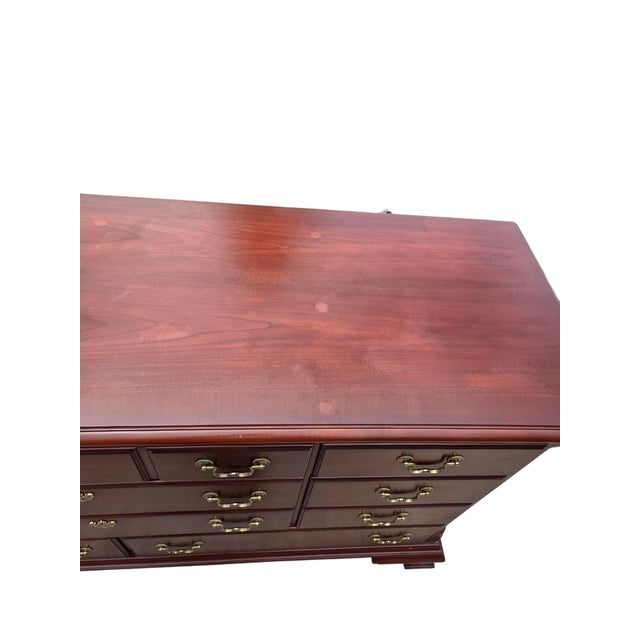 1990s Thomasville Collectors Cherry Dresser Chest of Drawers Chippendale For Sale - Image 9 of 18