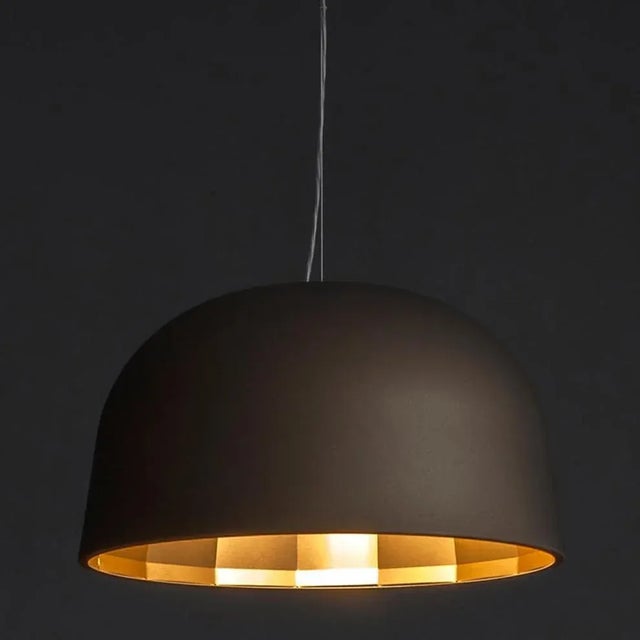 Suspension lamp 'empty' designed by jörg boner in 2013. Suspension lamp giving direct and reflected light. Bent, laser-...