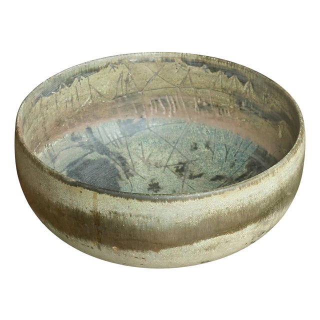 Mid-Century Modern Pottery Bowl, 1940s For Sale