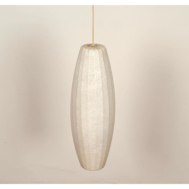 Large Mid-Century Italian Beige Cocoon Pendant attributed to Castiglioni for Hille, 1960s For Sale - Image 9 of 14