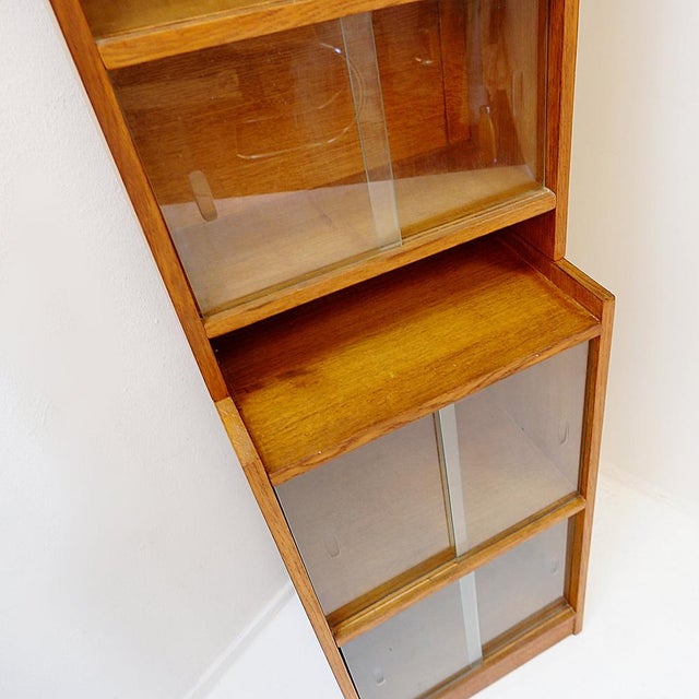 Tall Mid-Century Glazed Bookcase, 1960s For Sale - Image 5 of 15