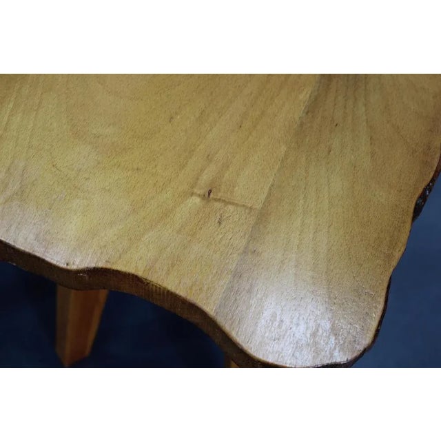 Brown Brutalist Stools, Former Czechoslovakia, 1950s, Set of 4 For Sale - Image 8 of 16