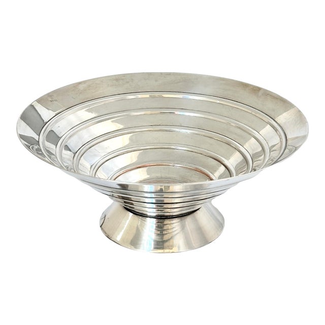 Art Deco Silver-Plate Centerpiece Bowl For Sale