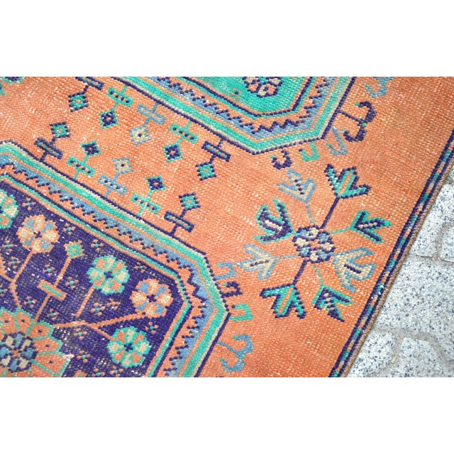 1960s Handmade Vintage Turkish Corridor Long Rug For Sale - Image 6 of 11
