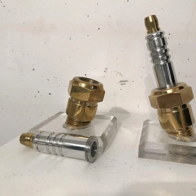 1970s Steel & Acrylic Glass Bookends, 1970, Set of 2 For Sale - Image 5 of 7