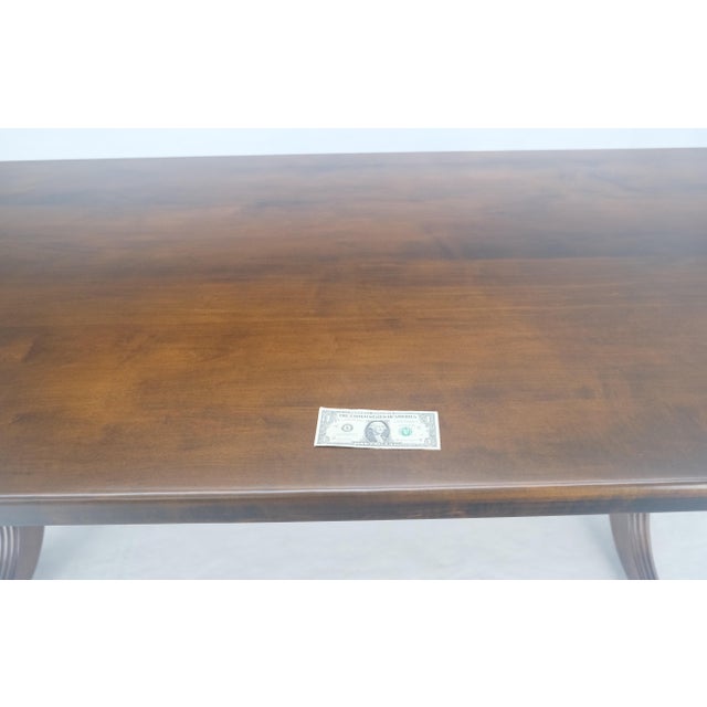 Large 51x96” Rectangle 2” Solid Maple c1940s Dining Conference Table MINT For Sale - Image 13 of 14