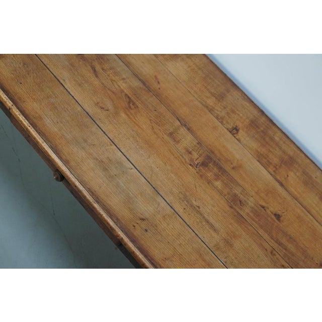 Early 20th Century French Rustic Oak Farmhouse Dining Table For Sale - Image 4 of 18