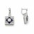 Mid-Century Modern Mid 20th Century Pair of 18k White Gold Diamond Sapphire Earrings For Sale - Image 3 of 3