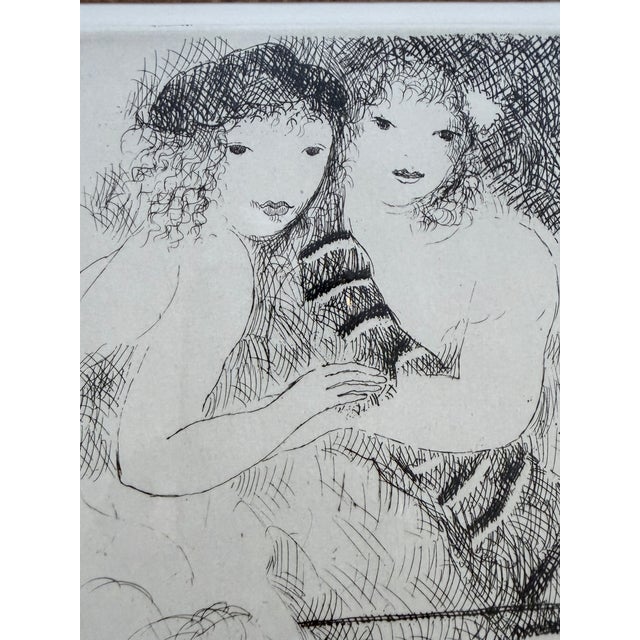 Marie Laurencin “Jeunes Filles Au Balcon,” 1928 Original French Etching, Framed For Sale - Image 4 of 10