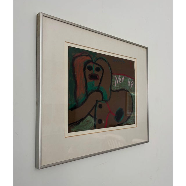 Ed Dukkers, Omhelzing II (Embrace II), 1984, Acrylic on Paper For Sale - Image 6 of 11