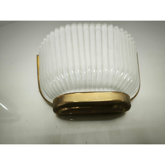 Brass and Glass Wall Light from Archimede Seguso, 1930s For Sale - Image 4 of 10