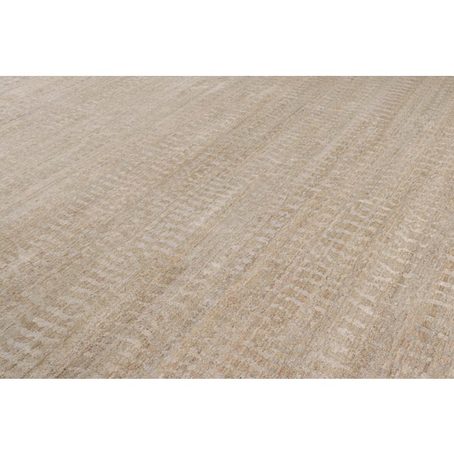 Contemporary Rug & Kilim’s Oversized Contemporary Textural Rug in Beige-Brown and Gray Tones For Sale - Image 3 of 7