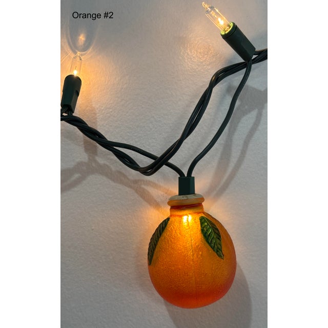 Yellow All 6, 1-Price- Vintage Glass Christmas Light Covers - Fruits01 For Sale - Image 8 of 13