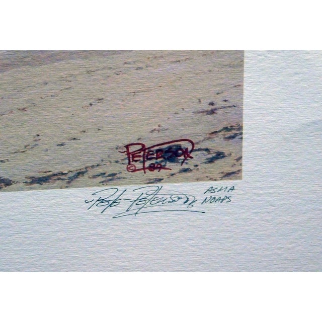 Impressionist Pete Peterson "Cruz Bay" Seascape Hand Signed Limited Ed. Fine Art Print For Sale - Image 3 of 4