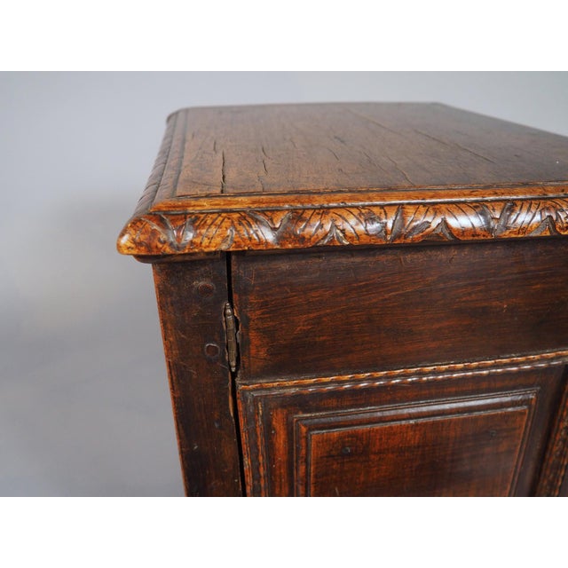 18th Century French Carved Walnut Tabouret Cabinet For Sale - Image 11 of 17