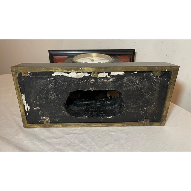 Heavy Antique 19th Century R. Stuart Egyptian Revival Marble Bronze Mantle Clock For Sale - Image 12 of 16