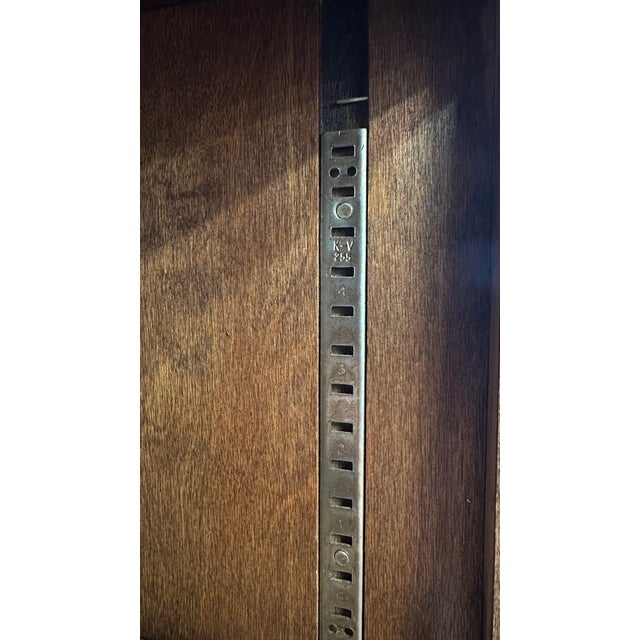Vintage Mid Century Modern Stained Wood Adjustable Book Shelf. For Sale - Image 9 of 9