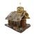 Handmade Sliced Agate ~ Stone Church Art Sculpture ~ Lamp & Music Box ~ Vintage Wedding Chapel Diorama For Sale