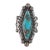 Contemporary sz6 50's-60's Curley Navajo silver and pyrite turquoise ring For Sale - Image 3 of 8