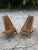 Collection of Vintage Wooden Foldable Low Chairs For Sale - Image 10 of 11