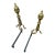 Pair of antique brass American fireplace andirons from the 19th century. Acorn finial tops. Highly desirable traditional...