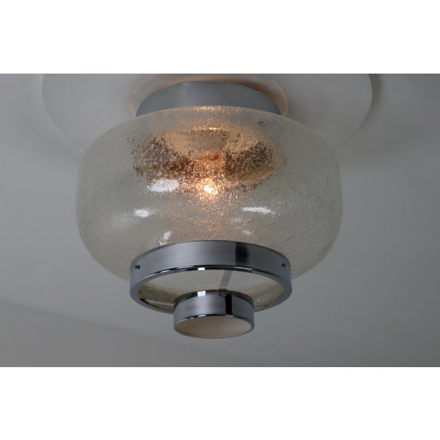 Mid-Century Modern Flush Mount with Bubble Glass Shade, 1970s For Sale - Image 9 of 11