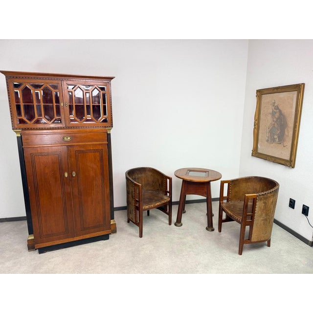 Secessionist Geometric Vitrine Cabinet from August Ungethüm, 1890s For Sale - Image 3 of 18