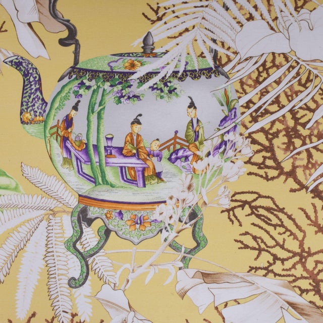 Mid 20th Century Faux Bamboo White Bench For Sale - Image 5 of 5