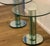 GALLOTTI & RADICE glas side tables with mirroring glas by Luigi Massoni Luigi Massoni (1930-2013) two occasional tables: -...