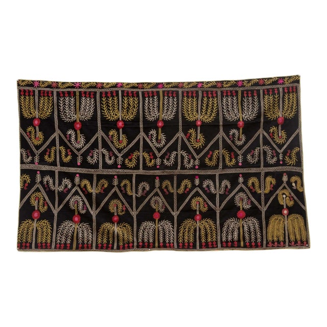Berbere Tribal Motif Embroidered Textile For Sale