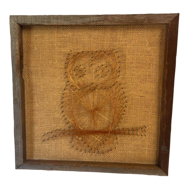 Vintage MCM Owl Wire Wall Art For Sale