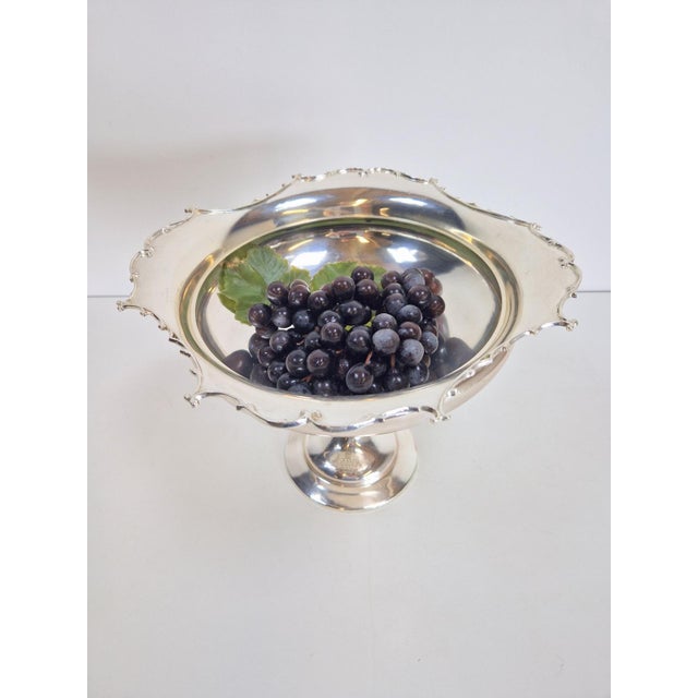 Vintage Silver-Plated Centerpiece Bowl by John Round & Son, Sheffield, 1950s For Sale - Image 3 of 15