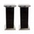 A Pair of Black Mirrored Post Modern Pedestals. These pedestals are perfect for displaying your most prized possessions,...