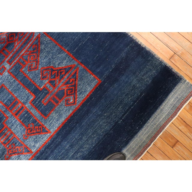 Textile Oversize Contemporary Persian Blue Red Rug For Sale - Image 7 of 12
