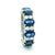 18k White Gold Thai Sapphire and Diamond Eternity Band, Size 6.5 For Sale - Image 12 of 14