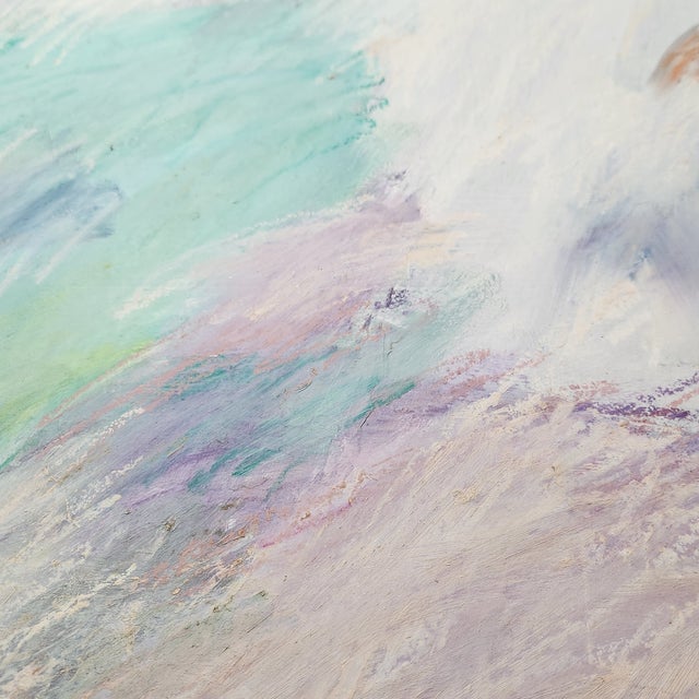 Blue Vintage Marilyn Bergstrom Signed Pastel Abstract Diptych – Set of 2 For Sale - Image 8 of 15