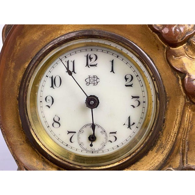 Jennings Brothers Antique Jennings Brothers Equestrian Horse Desk Clock & Divided Tray, j.b. 282 For Sale - Image 4 of 18