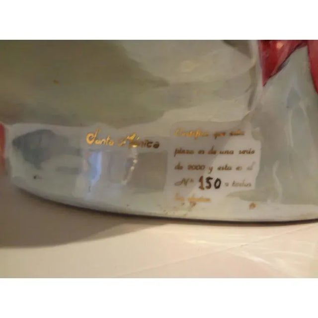 1940's Vintage Italian Glazed Ceramic Bust by Santa Maria For Sale In Houston - Image 6 of 10