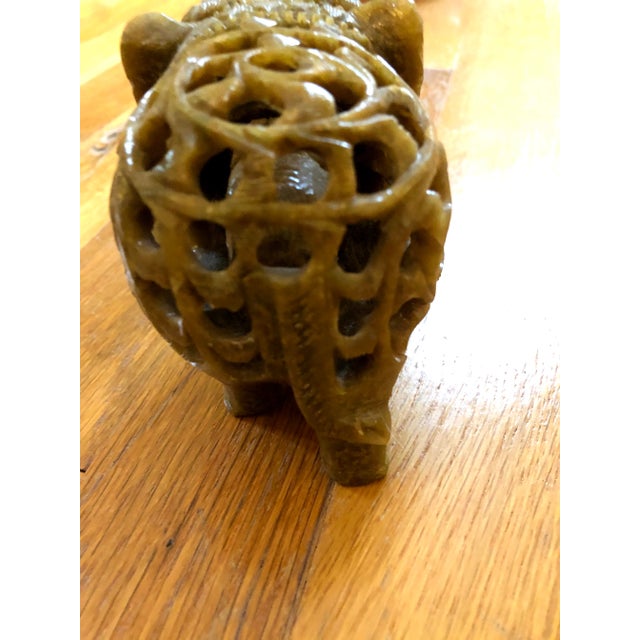 Double Carved Jali Elephant For Sale - Image 4 of 9