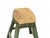 Rustic Bold Distressed Light Sage Green 4 Legs Wood Stool Side Table Stand For Sale - Image 13 of 15