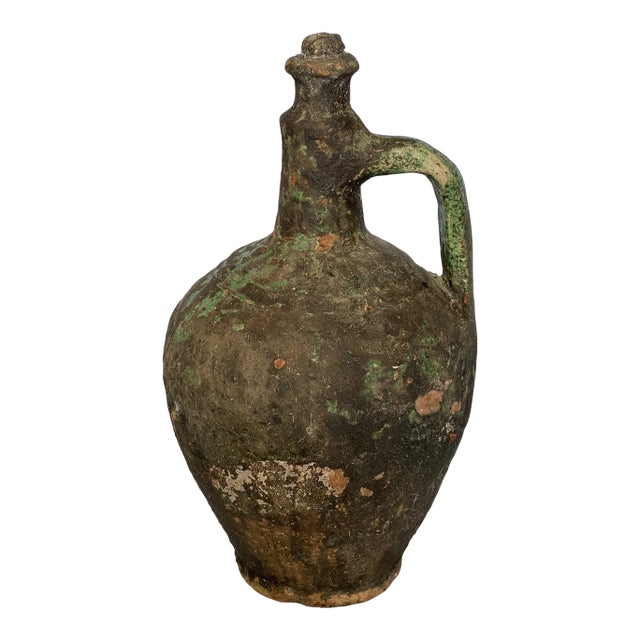 Mid-Early 20th Century Mediterranean Olive Oil Jug For Sale