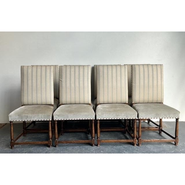 This magnificent set of eight dining chairs by the prestigious Dennis and Leen represents the height of traditional...