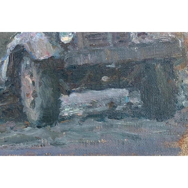 1970s Combine Truck Oil Painting, Socialist Realism Art For Sale - Image 6 of 6