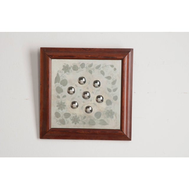 English 19th Century Square Framed Convex Bullseye Mirror For Sale In Baton Rouge - Image 6 of 8