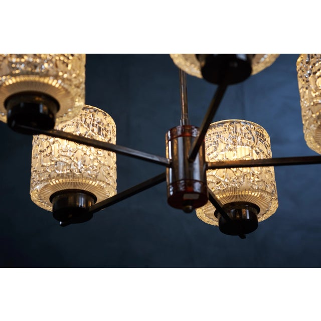 Chandelier by Carl Fagerlund for Orrefors, 1950s For Sale - Image 12 of 14