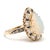 Stones: opal, 1 stone pear cabcohon 14 x 9 mm diamonds, 10 stones round brilliant 2.2 mm approximately .40 total carats...