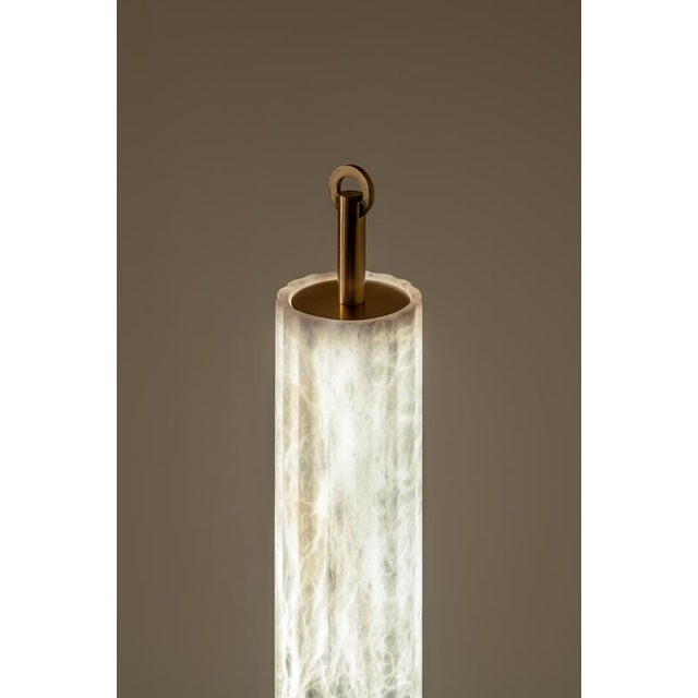 Metal Roller Floor Lamp by United Alabaster For Sale - Image 7 of 11