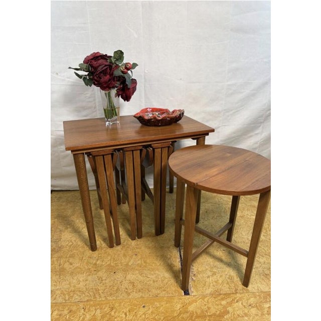 1960s Mid-Century Danish Teak Nesting Tables by Poul Hundevad, 1960s, Set of 5 For Sale - Image 5 of 7